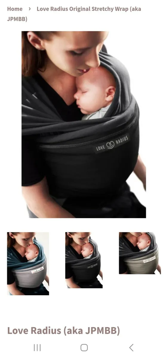 je porte mon bebe, elastic stretchy wrap carrier - Image 3