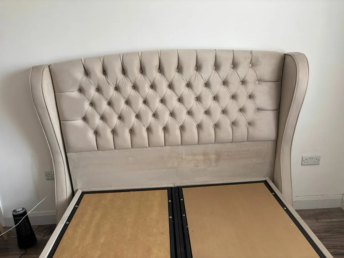 Taupe colour 5ft divan outtaman - Image 1