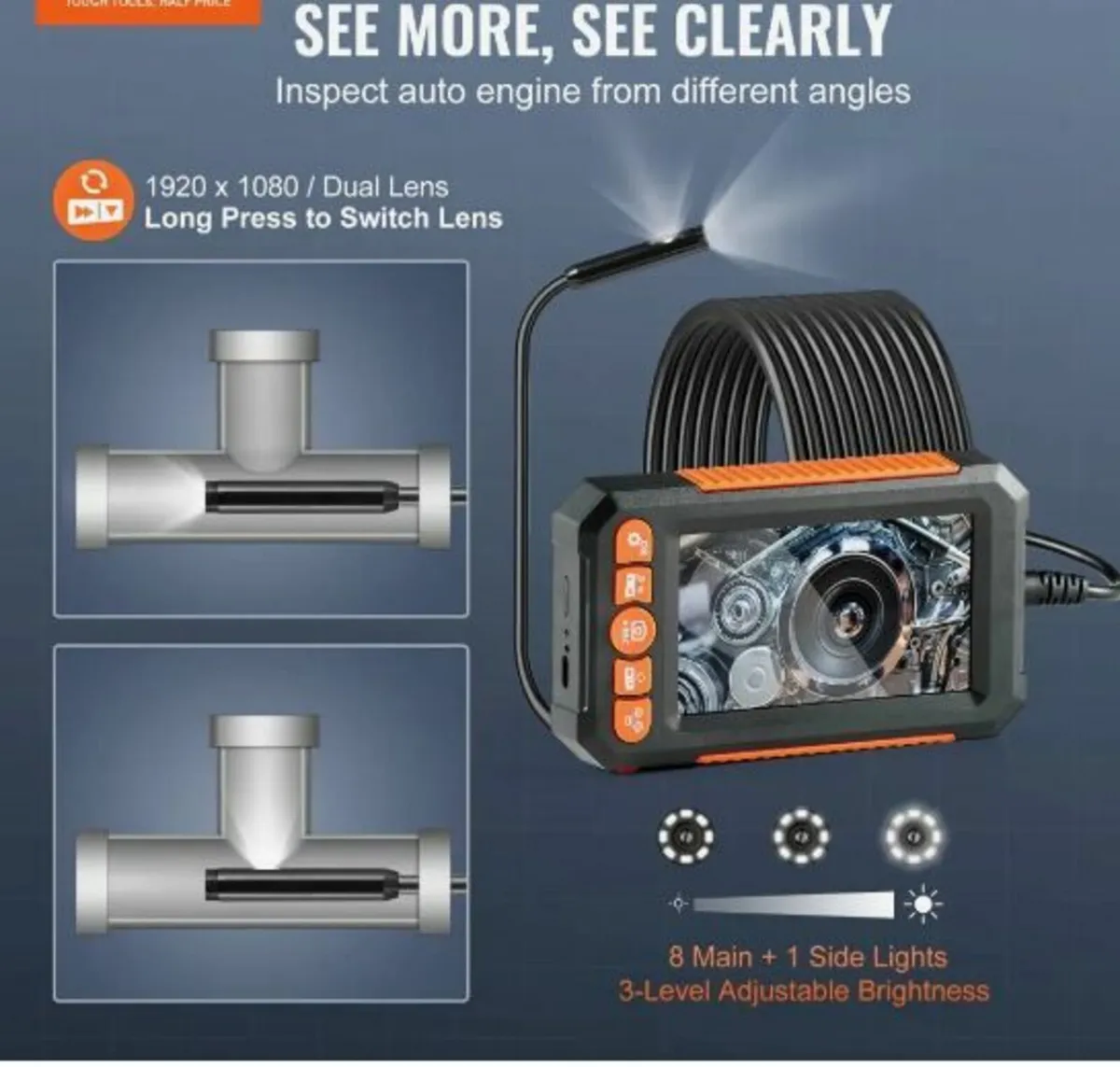 Endoscope Camera with Lights Dual Lens - Image 2