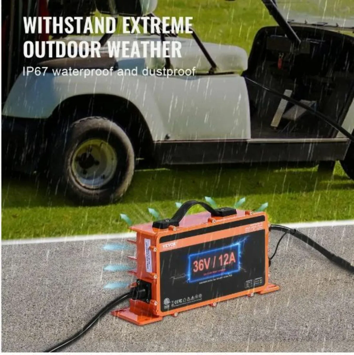 36 Volt 12 AMP Golf Cart Smart Battery Charger - Image 2