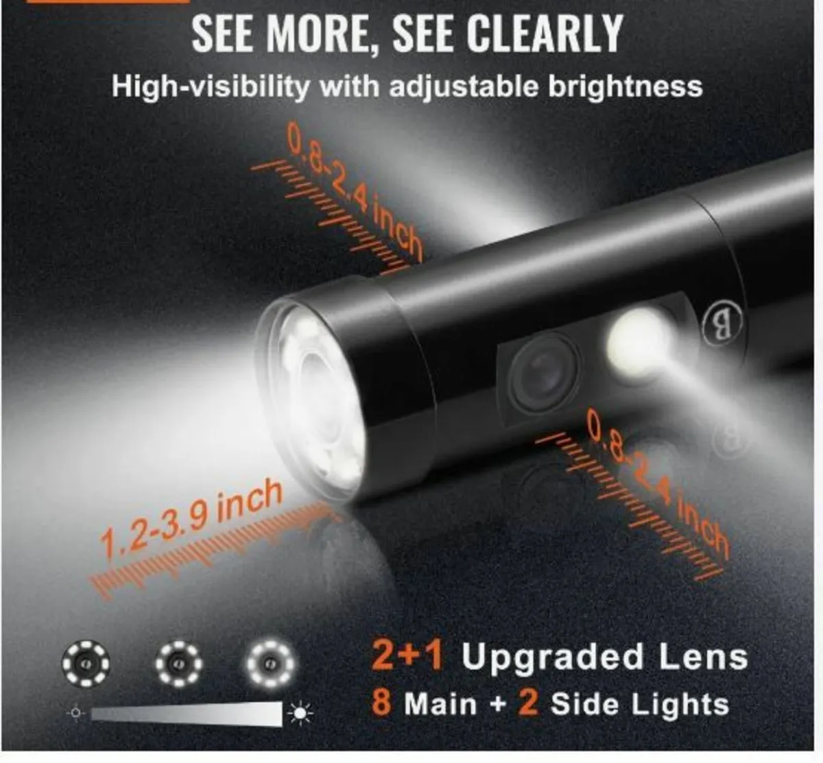 Triple Lens Endoscope Camera, 4.5" IPS Screen - Image 3