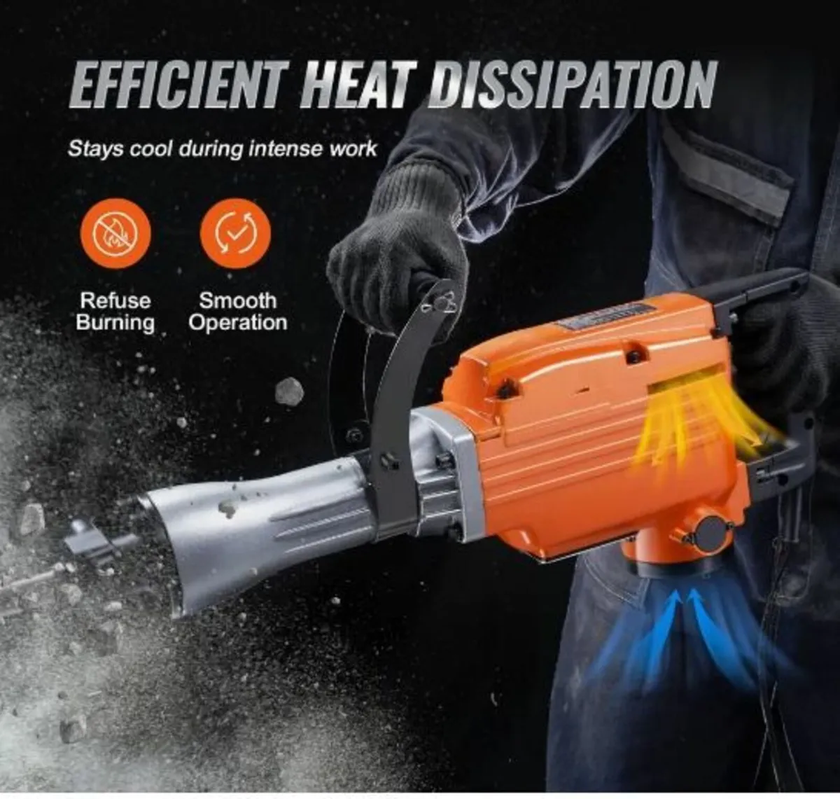 Demolition Jack Hammer Concrete Breaker 2200W - Image 4
