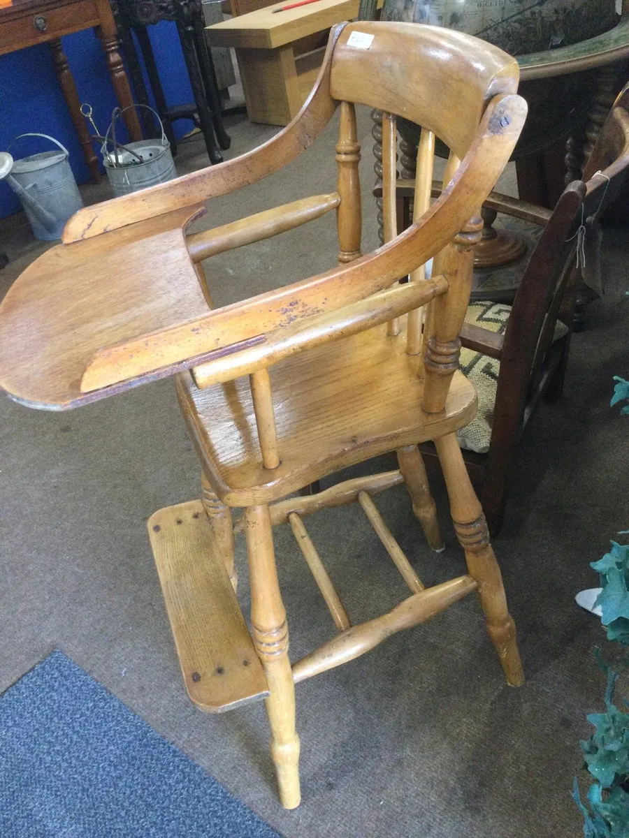 An antique Childs high chair - Image 1