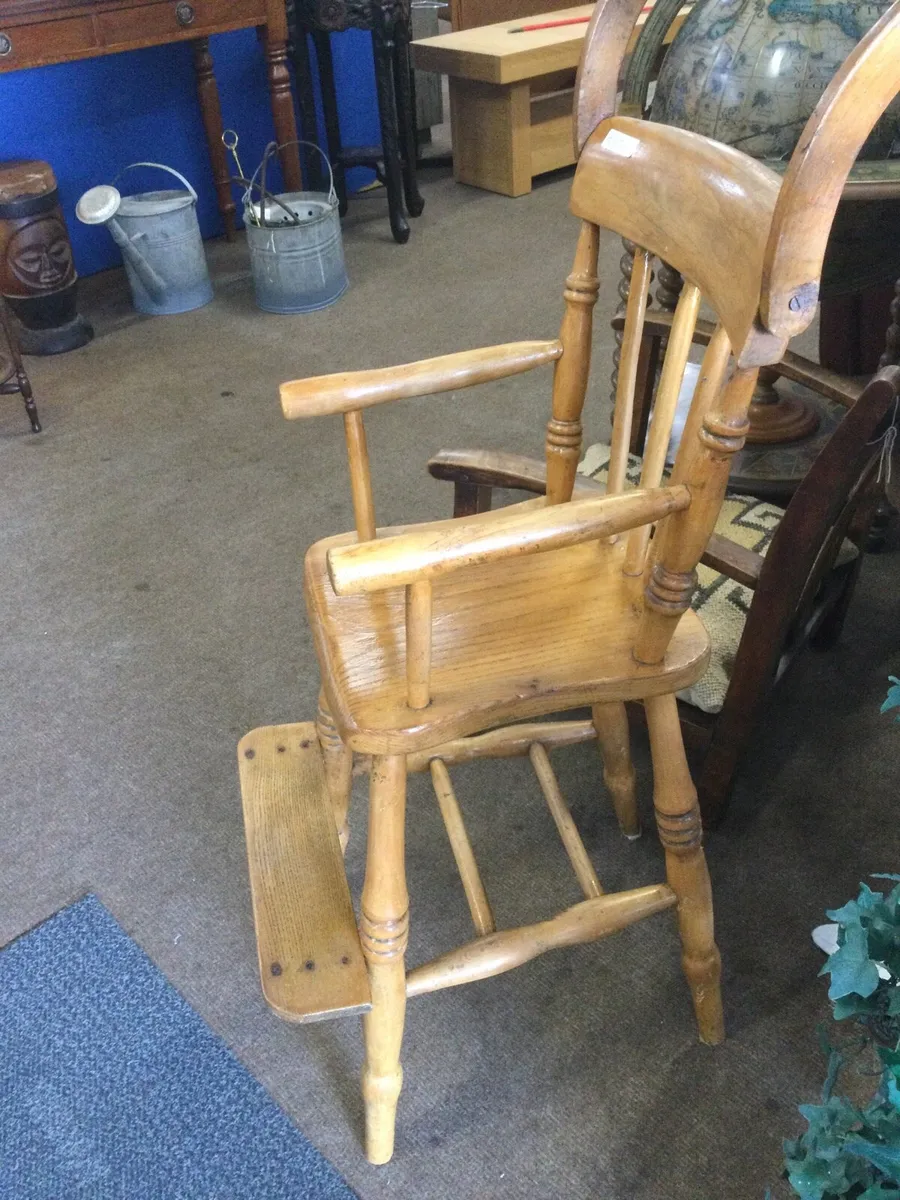 An antique Childs high chair - Image 2