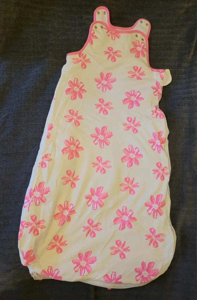 Dunnes Baby pink flower sleeping bag - Image 1