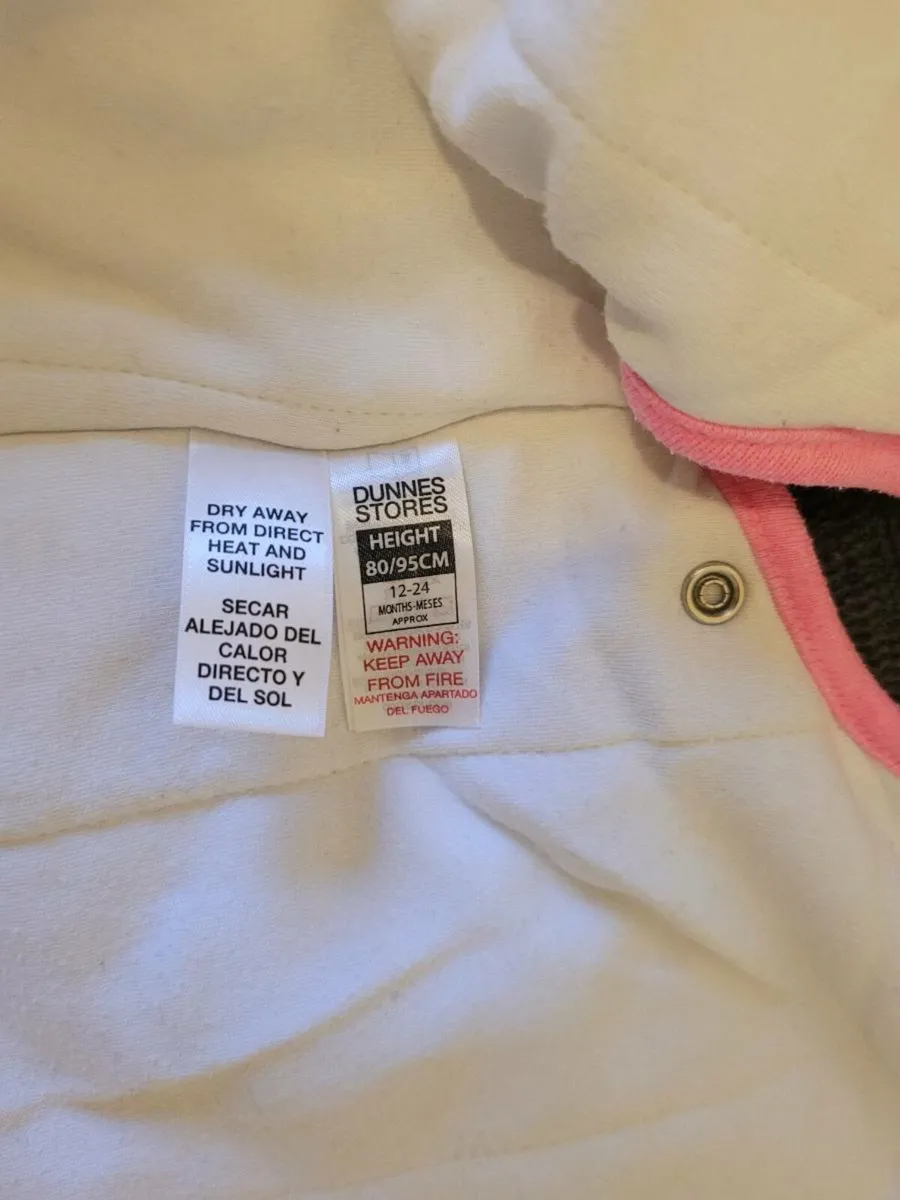 Dunnes Baby pink flower sleeping bag - Image 2
