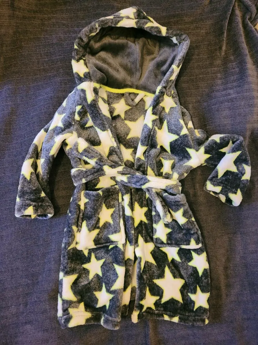 Dunnes Soft Touch Baby Boys Dressing Gown, si - Image 1