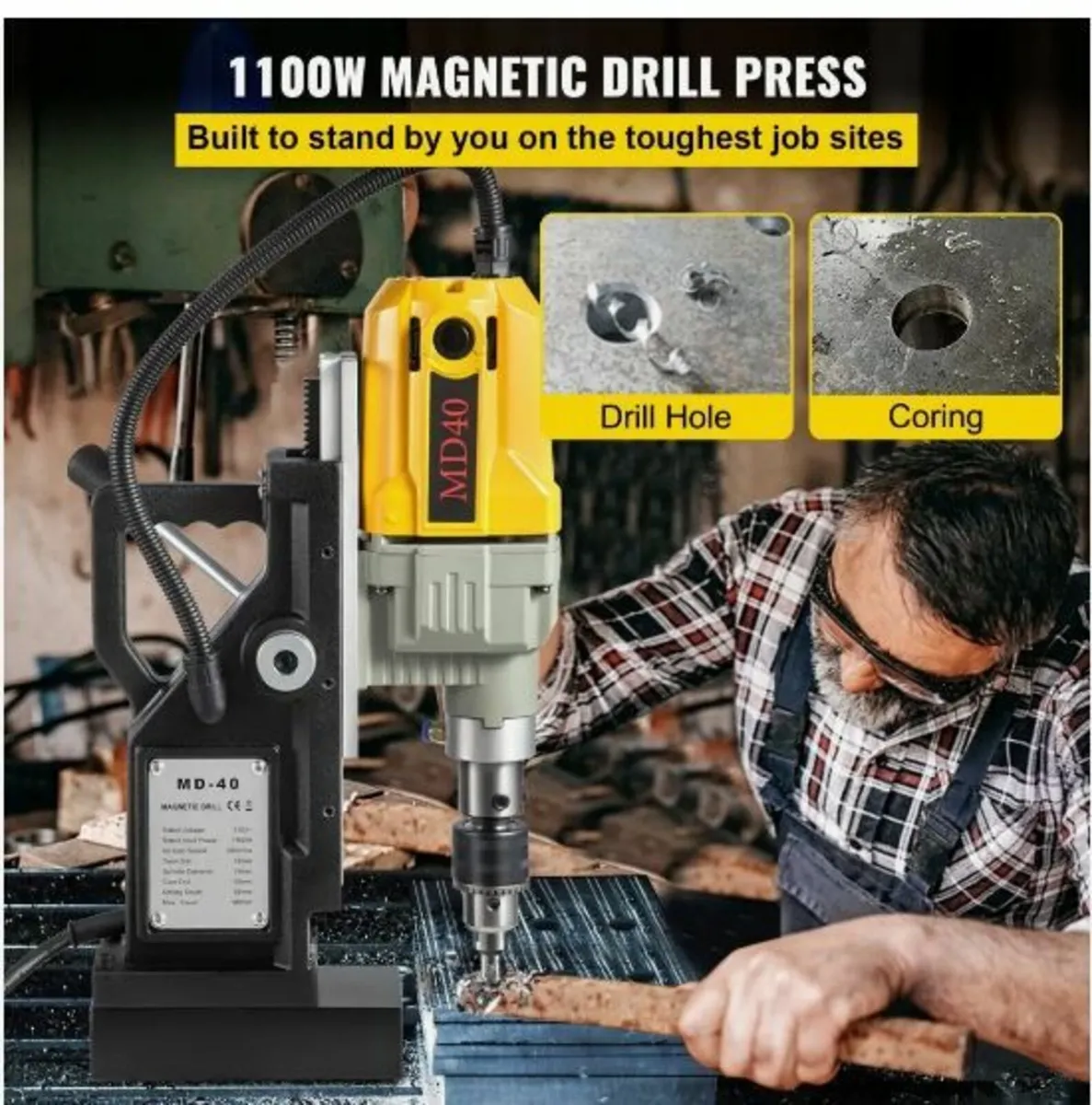 Magnetic Drill, 1100W 1.57" Boring Diameter - Image 3