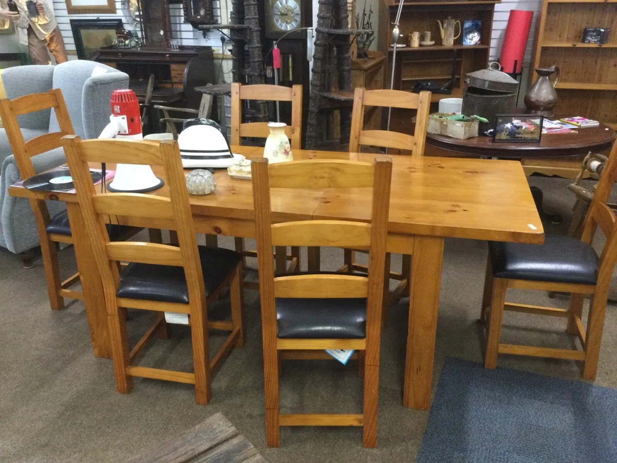 A large six seater dining set
