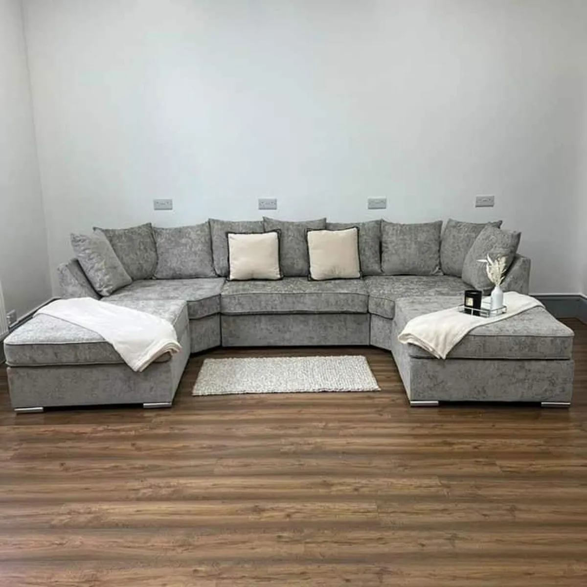 "Easton Scatterback U Shaped Fabric Sofa" - Image 2
