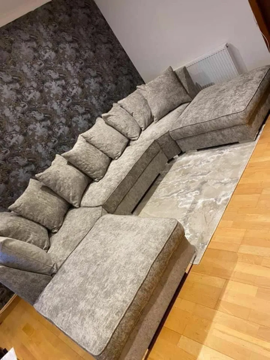 "Easton Scatterback U Shaped Fabric Sofa" - Image 4