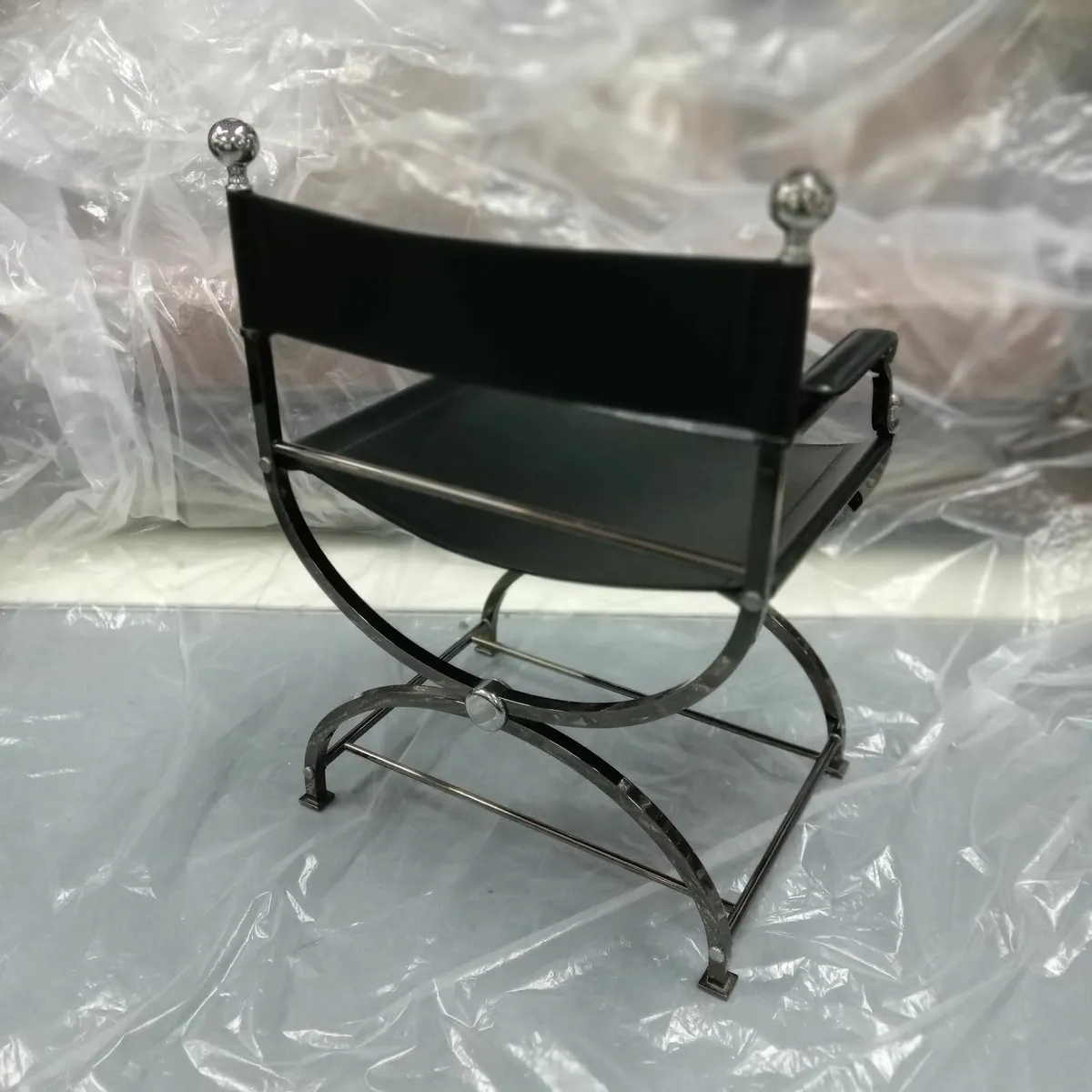 Armchair Black Nickel & Chrome (2 available) - Image 2