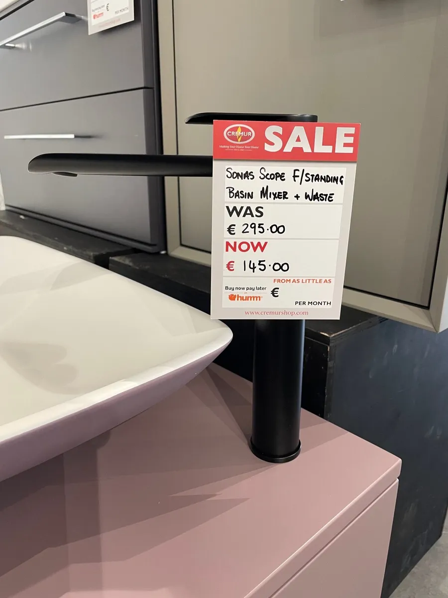 Ex-Display SCOPE F/standing Basin Mixer Matt Black - Image 3