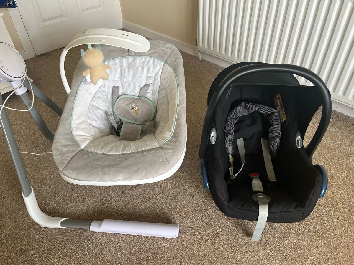 Baby swing chair & maxi cosi car seat - Image 1