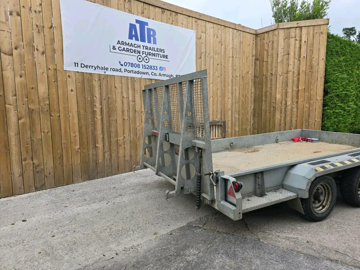 Nugent 12x6ft 3.5ton plant trailer jcb digger - Image 3