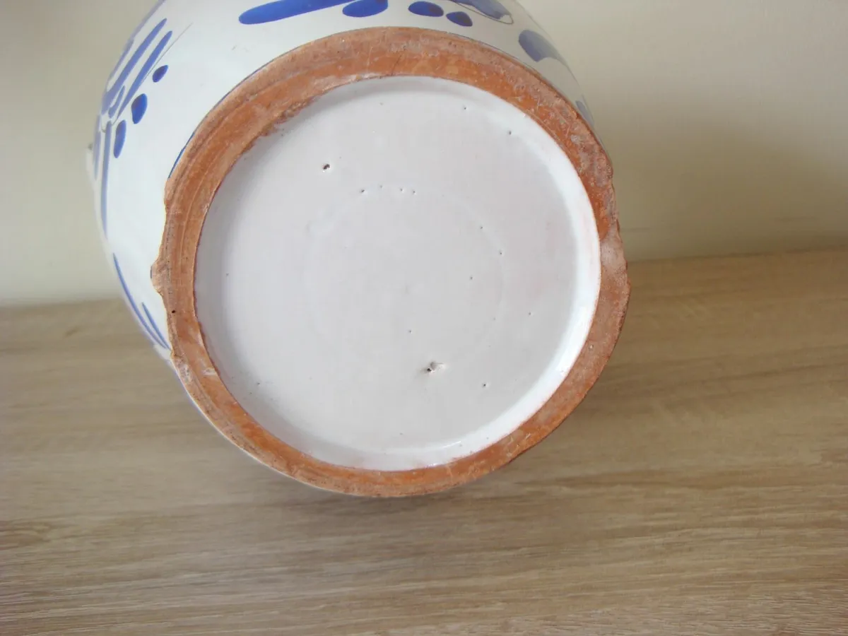 Ceramic white and blue vase H29 cm - Image 4