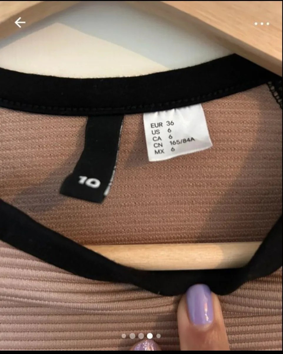 H&M long sleeve bodycon dress - Image 3