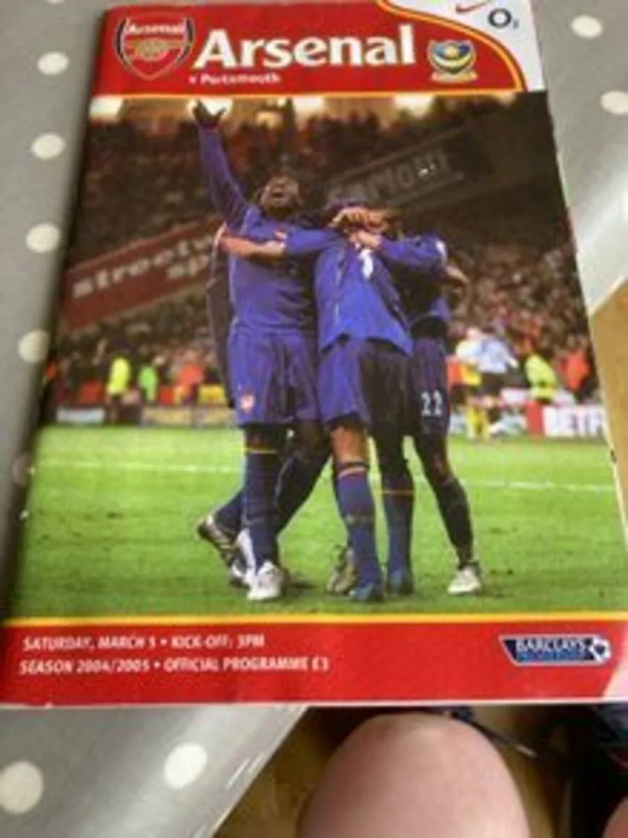 Old 2004/5 Arsenal Program v Portsmouth
