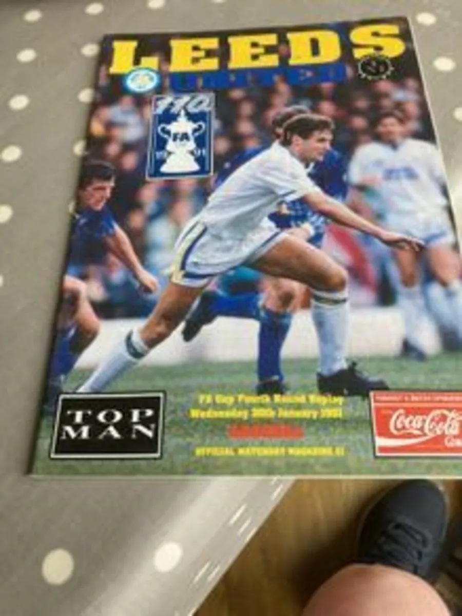 Old 1991 Leeds Utd v Arsenal Program (FA Cup)