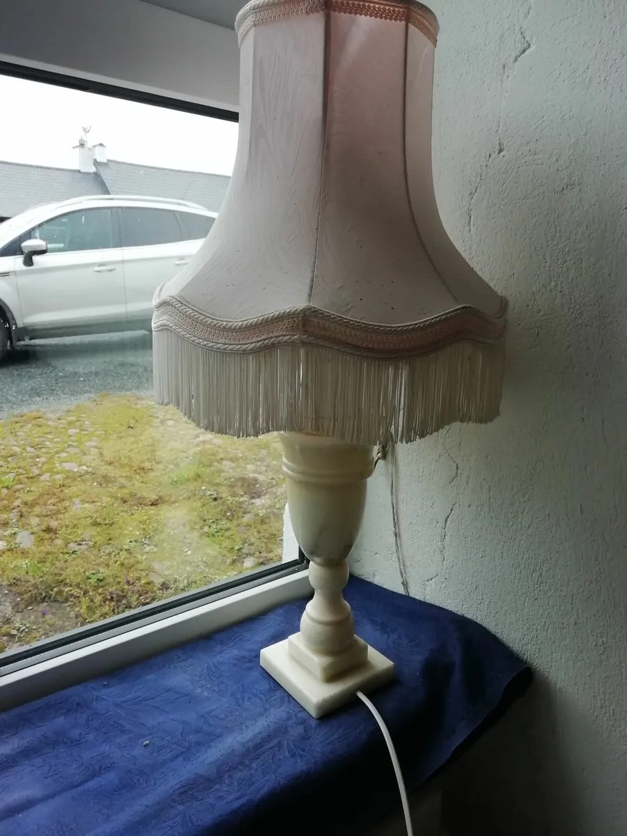 Pair of Onyx Table Lamps - Image 1