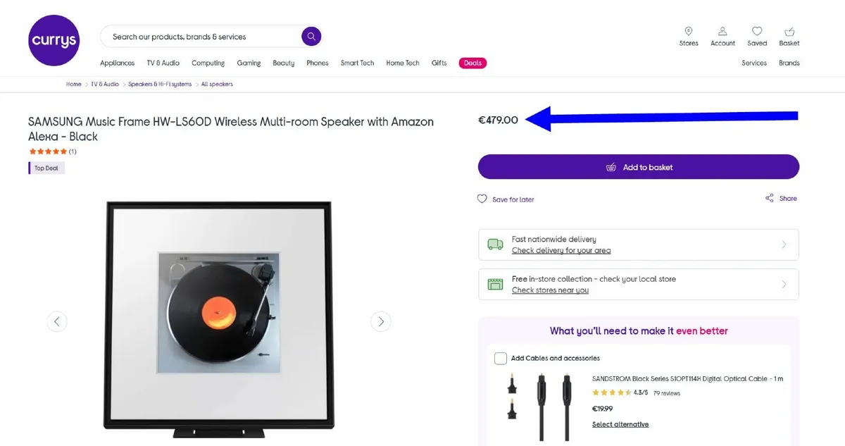 Music Frame HW-LS60D Frame Design Wireless Speaker - Image 3