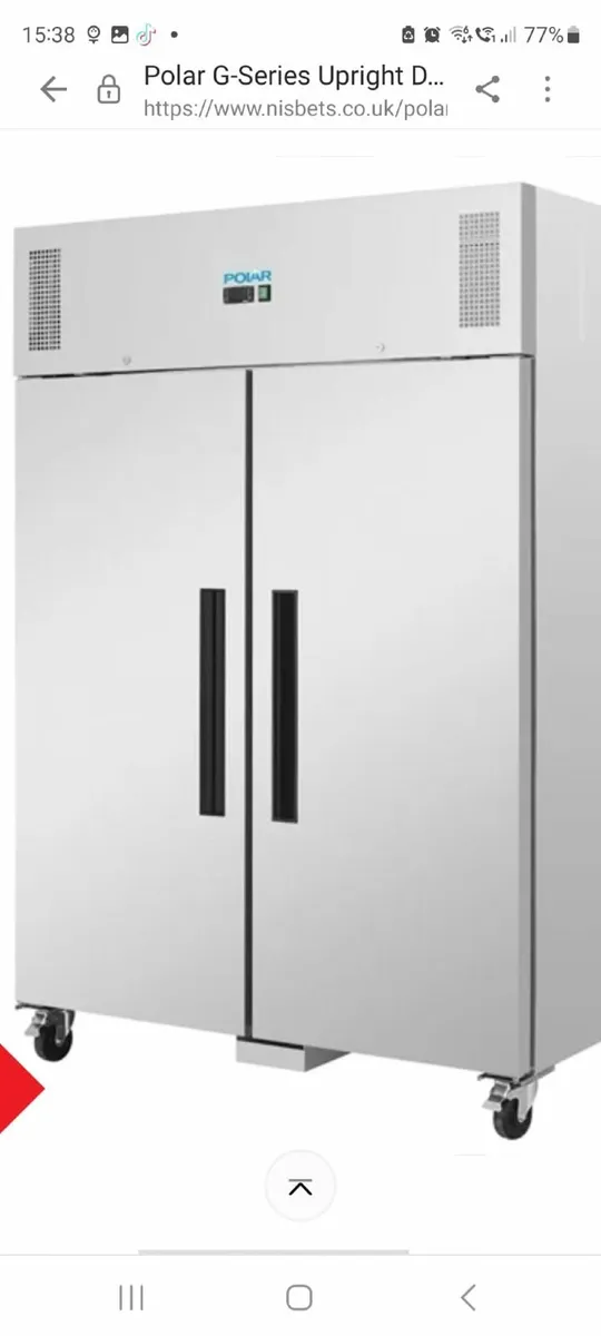 polar G series upright double door freezer 1200L