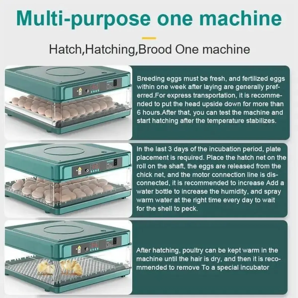 36 Egg Incubator with Drawers Automatic - Image 3