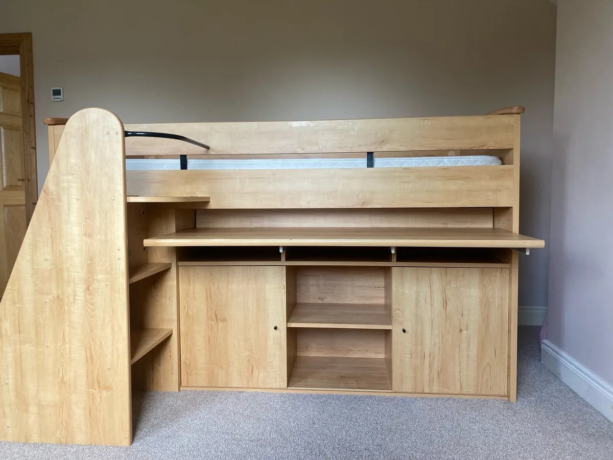 Gautier Mid sleeper bed with desk and drawers - Image 3