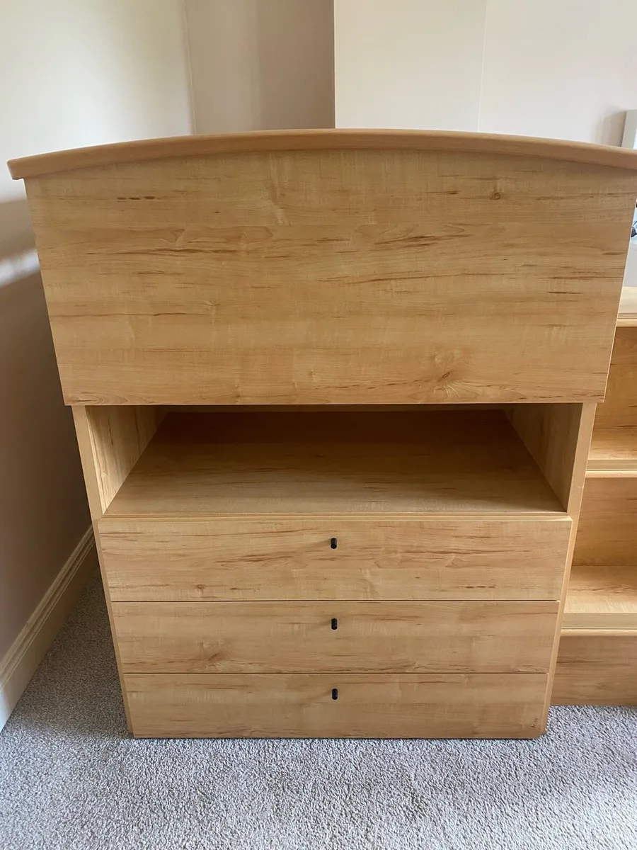 Gautier Mid sleeper bed with desk and drawers - Image 4