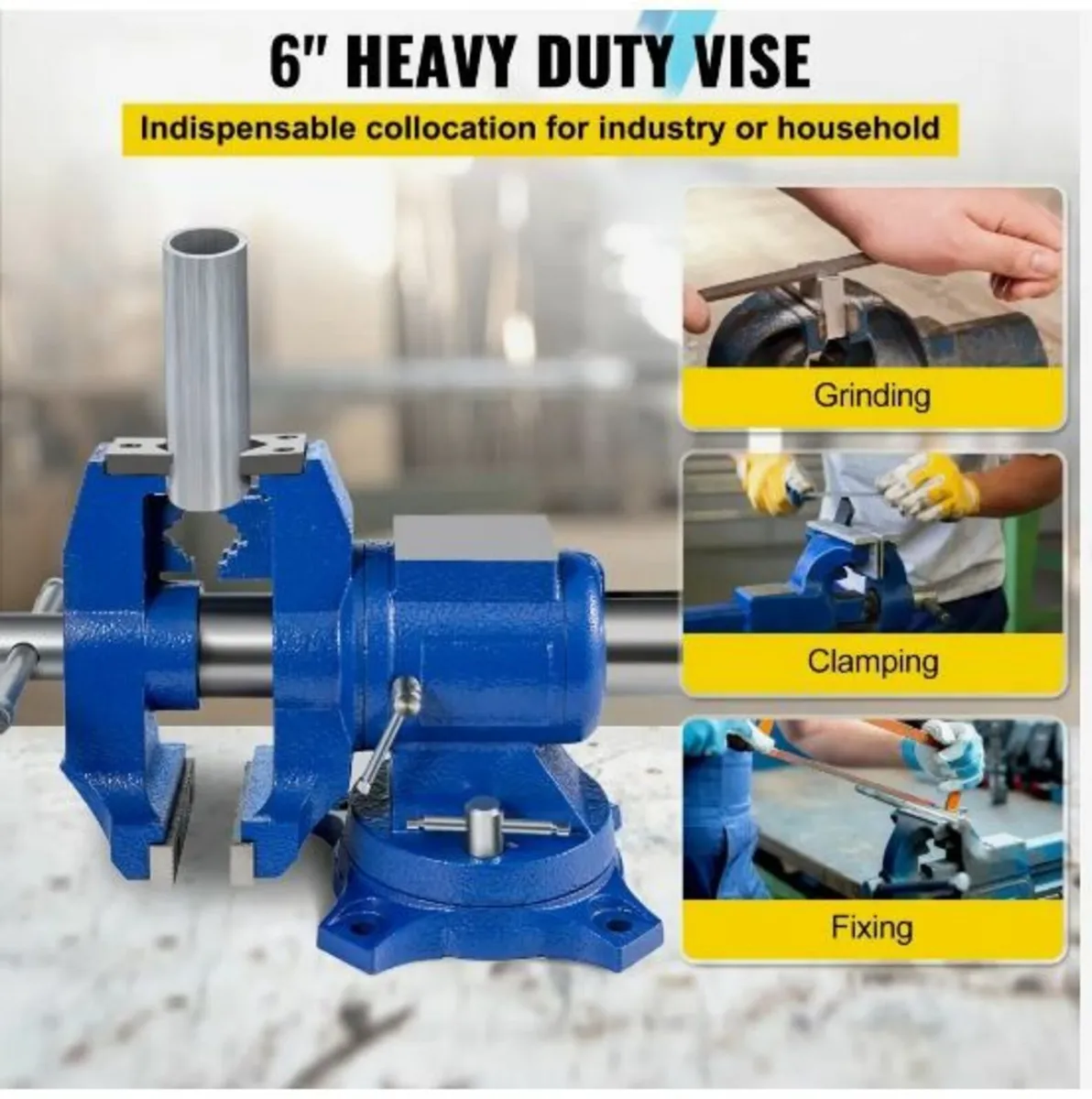 Multipurpose Vise 6-Inch Bench Vise 360-Degree - Image 2