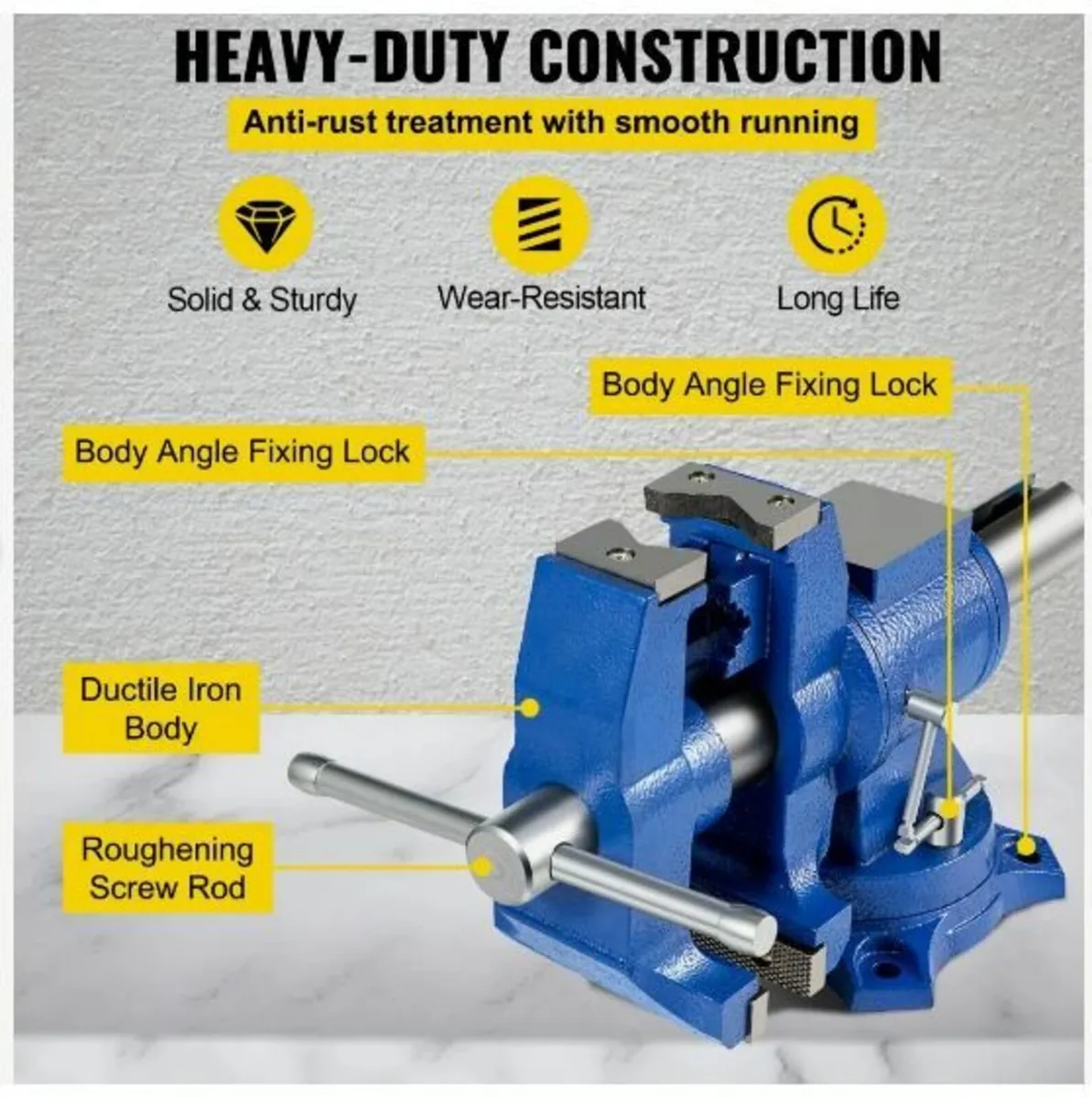 Multipurpose Vise 6-Inch Bench Vise 360-Degree - Image 4