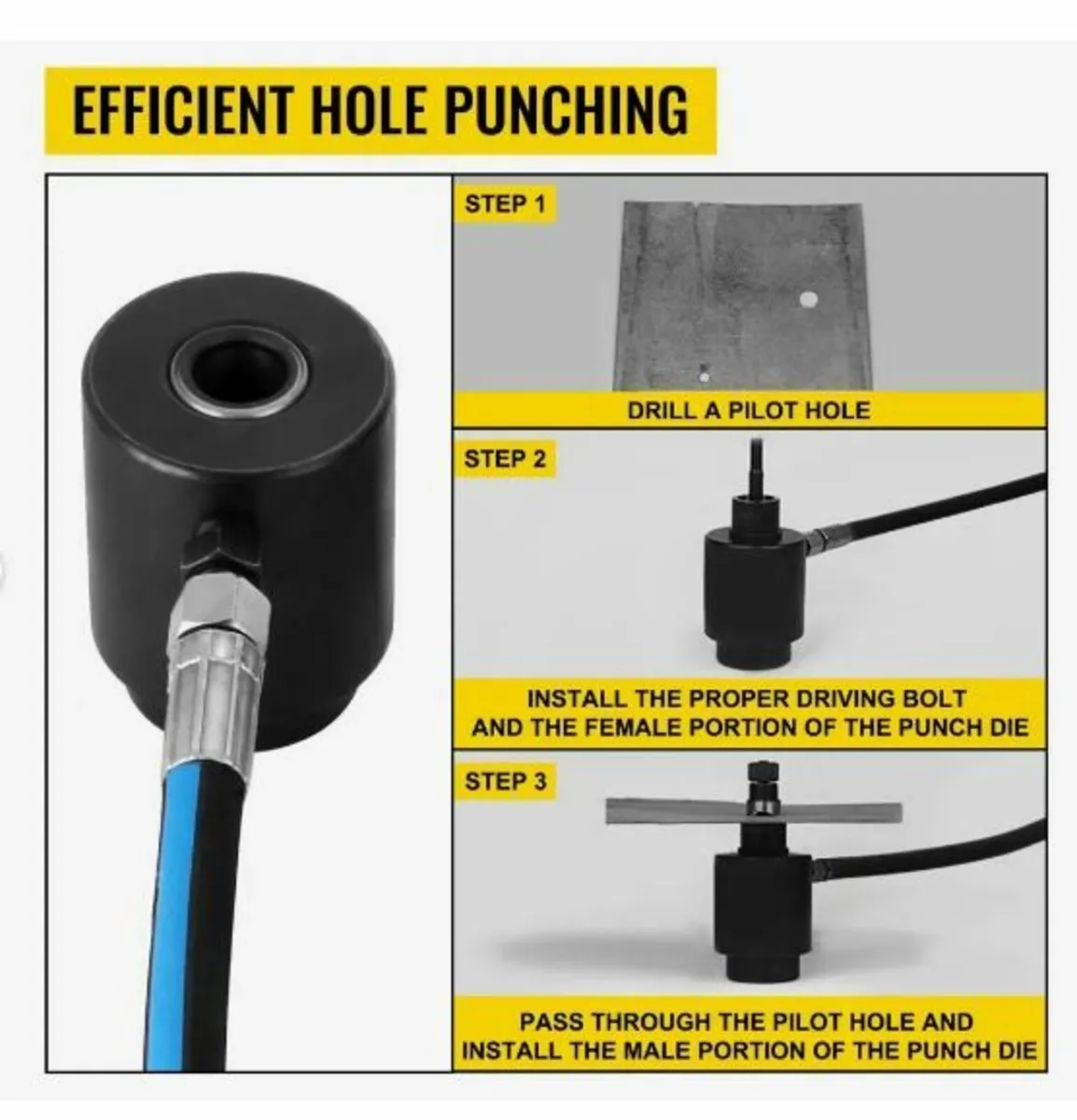 6 Die 10 Ton Hydraulic Knockout Punch - Image 4