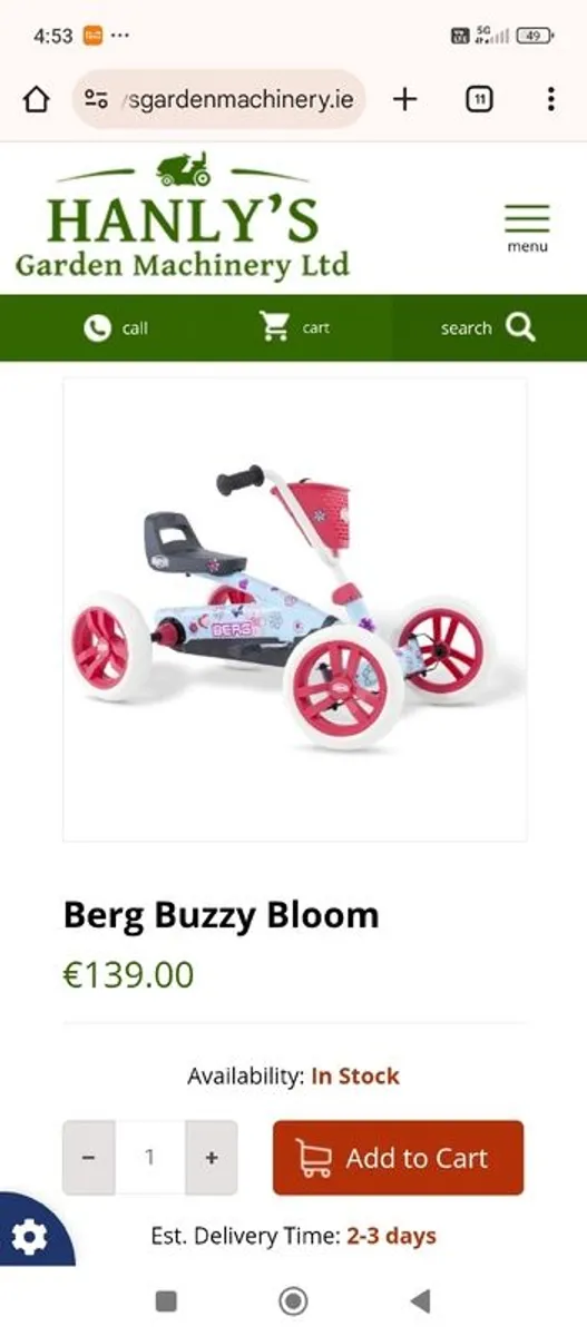 berg go kart /batman bicycle / girls bicycle / Peppa balance Bike - Image 4