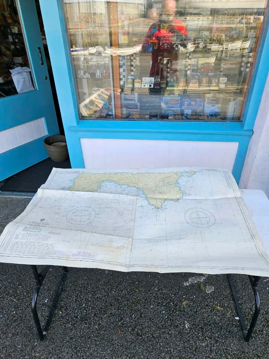 Vintage Map Chart Land's End to Falmouth - Image 1