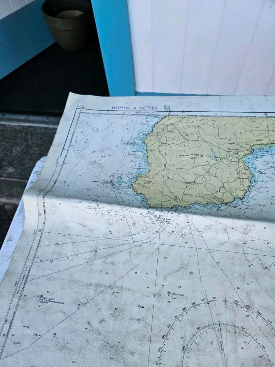 Vintage Map Chart Land's End to Falmouth - Image 4