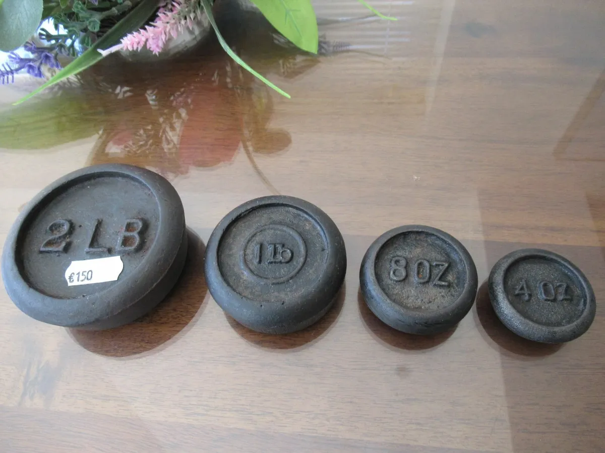 antique kitchen scales weights tools cast iron - Image 4