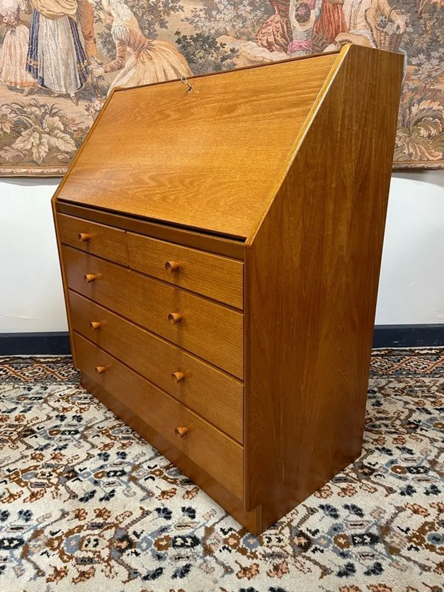 Mid-Century Teak Bureau Cabinet by Nathan Furniture - Image 1