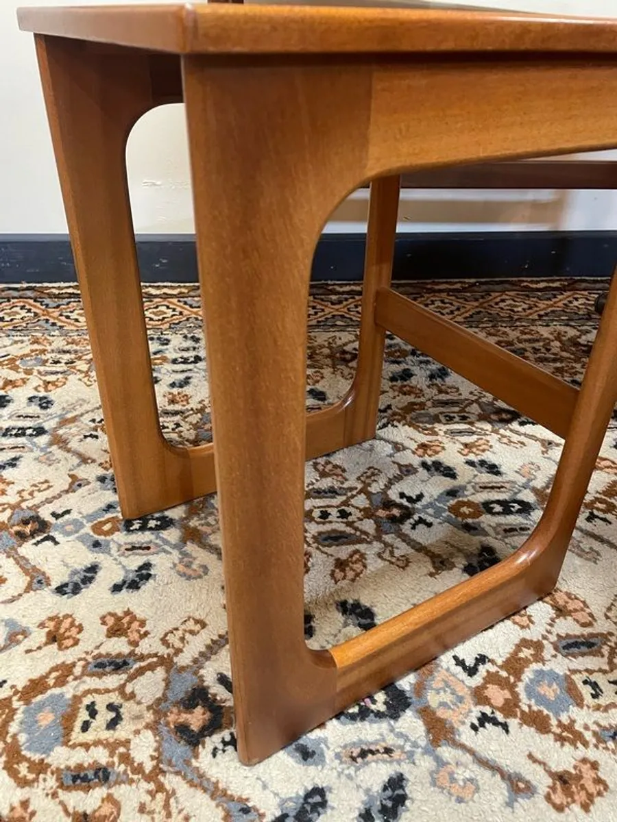 Mid-Century McIntosh Tri-Form Swivel Nest of Tables - Image 3