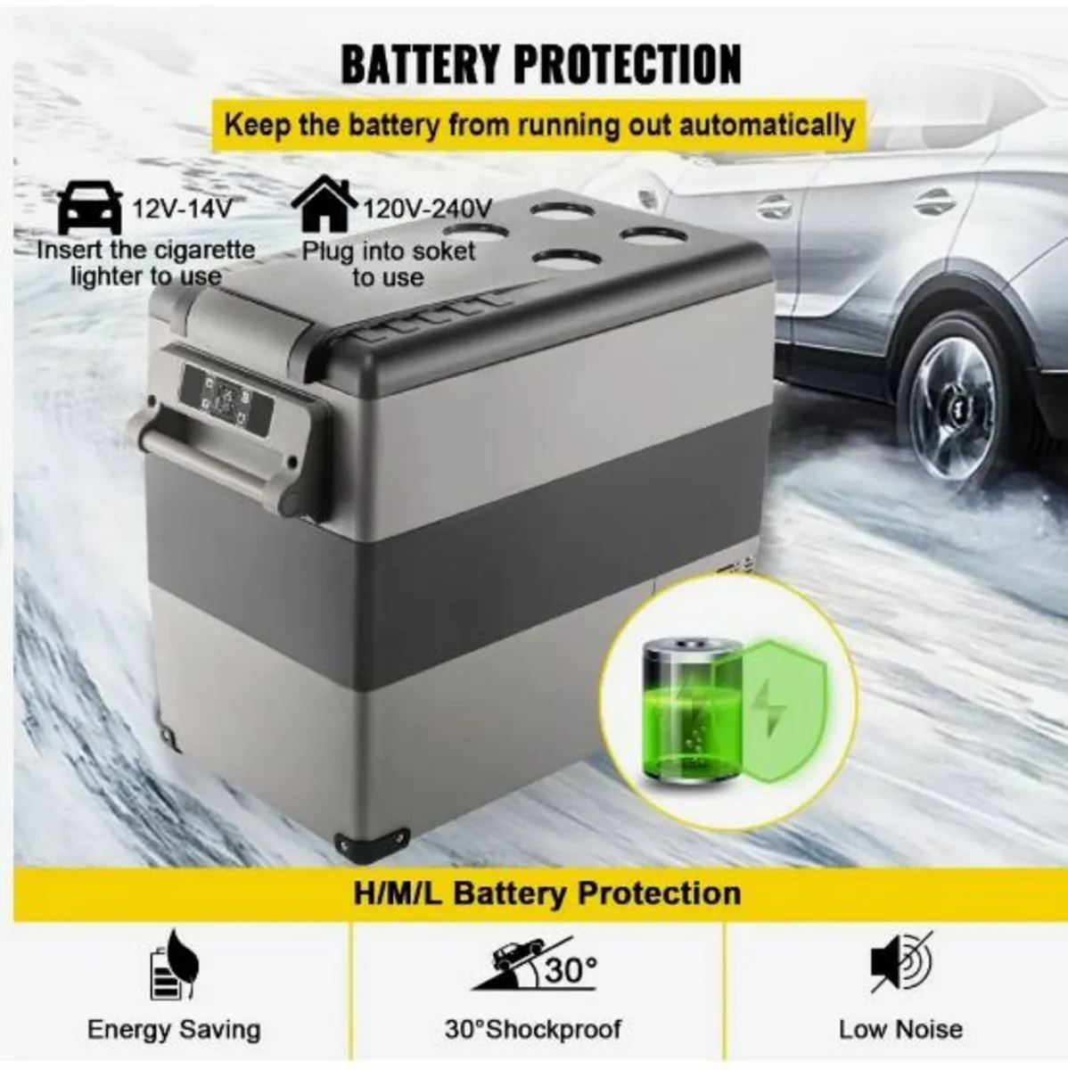 Car Refrigerator 55L Compressor Portable - Image 1