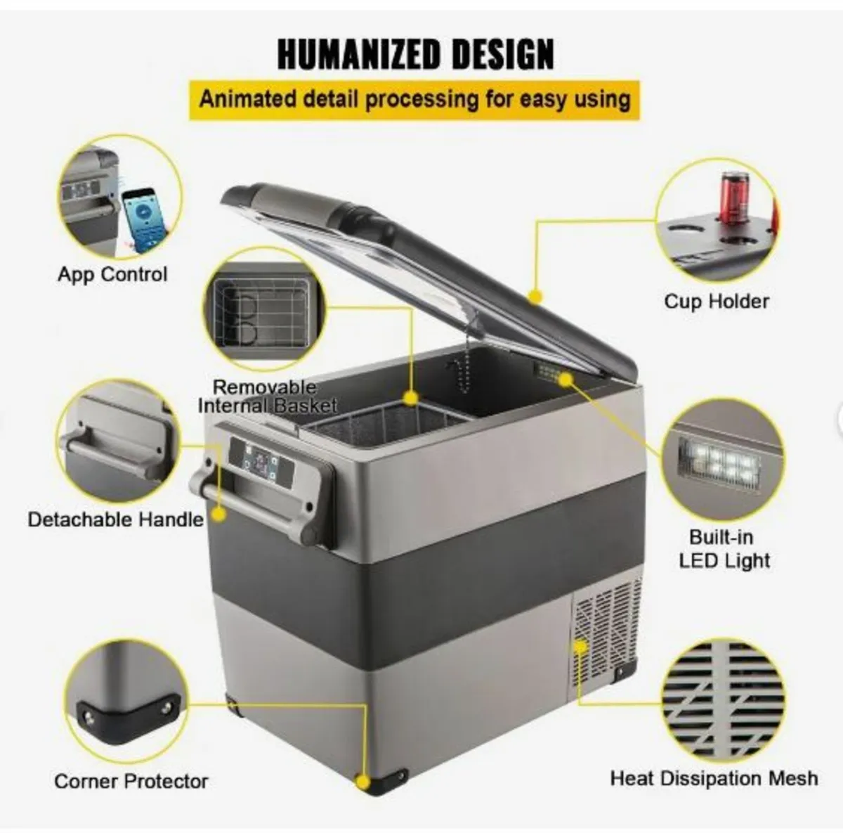 Car Refrigerator 55L Compressor Portable - Image 2