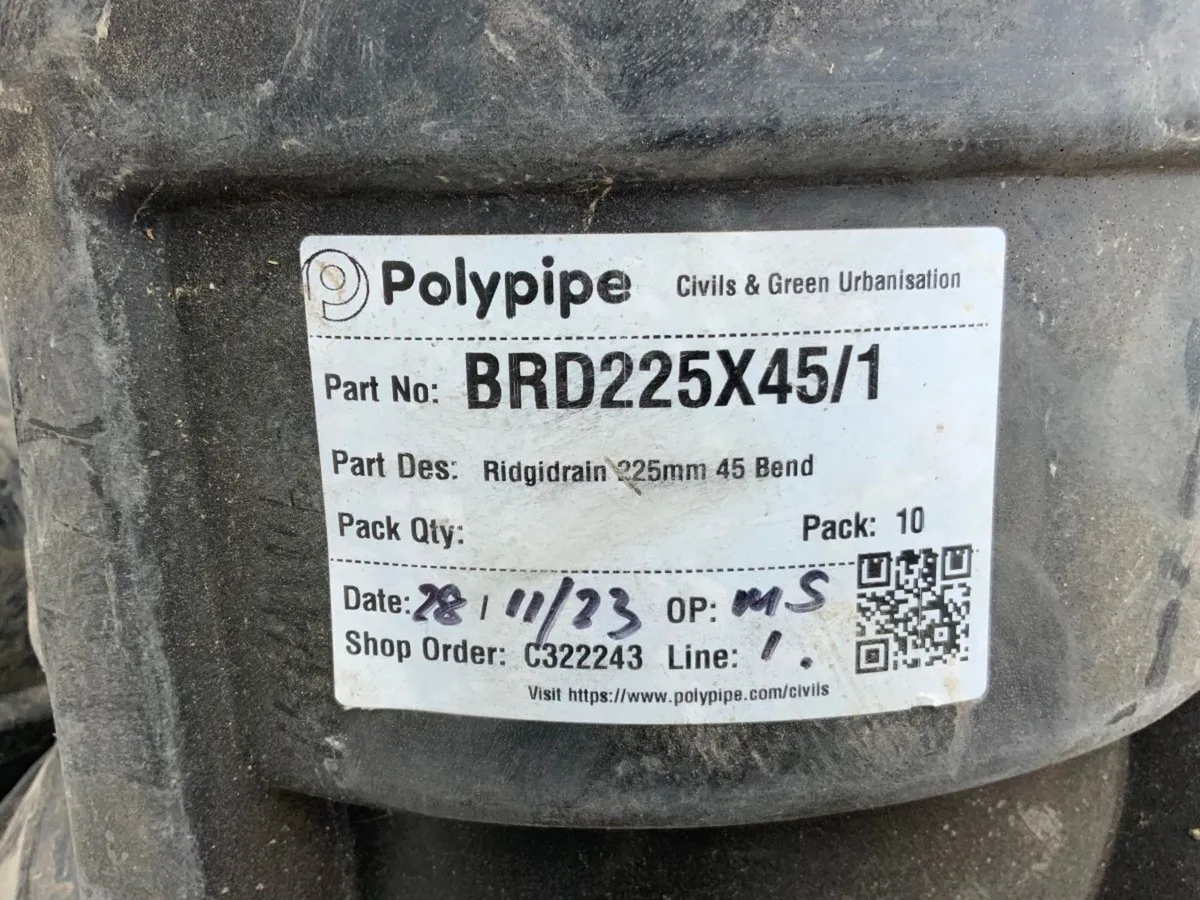 225mm (9") TWIN WALL DRAINAGE BENDS. - Image 4