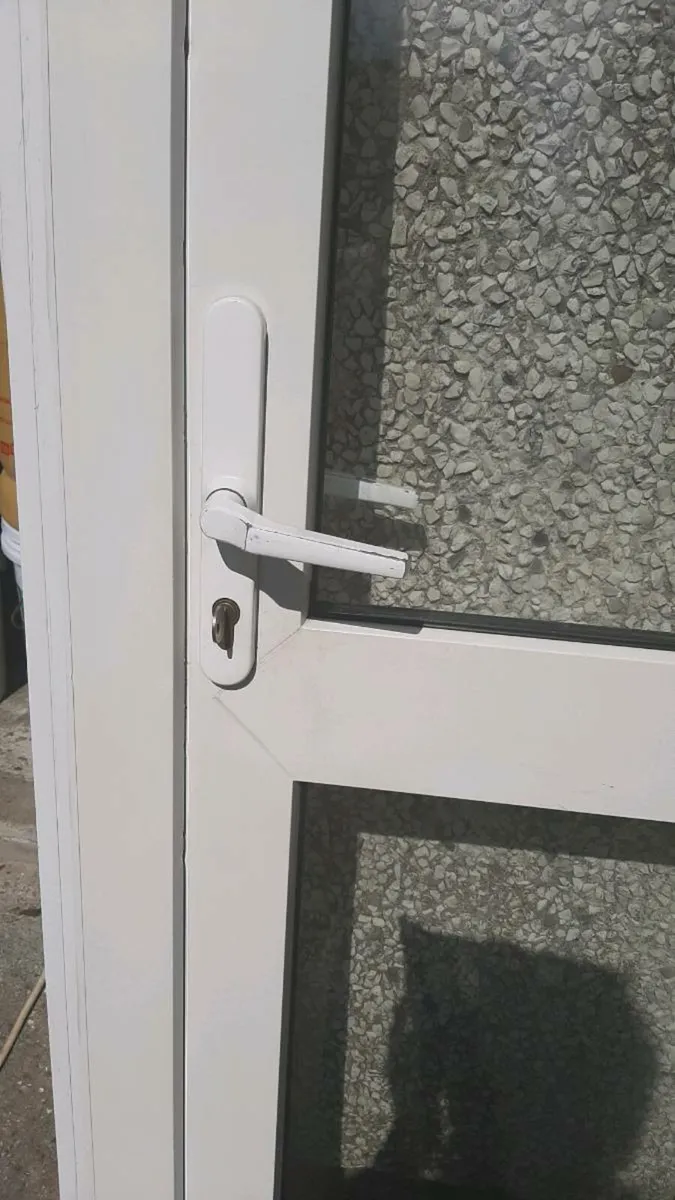 Pvc white double glazed glass door - Image 3
