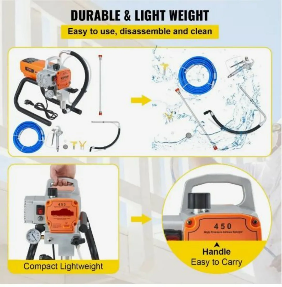 High Pressure Airless Wall Paint Spray Gun Sprayer - Image 4