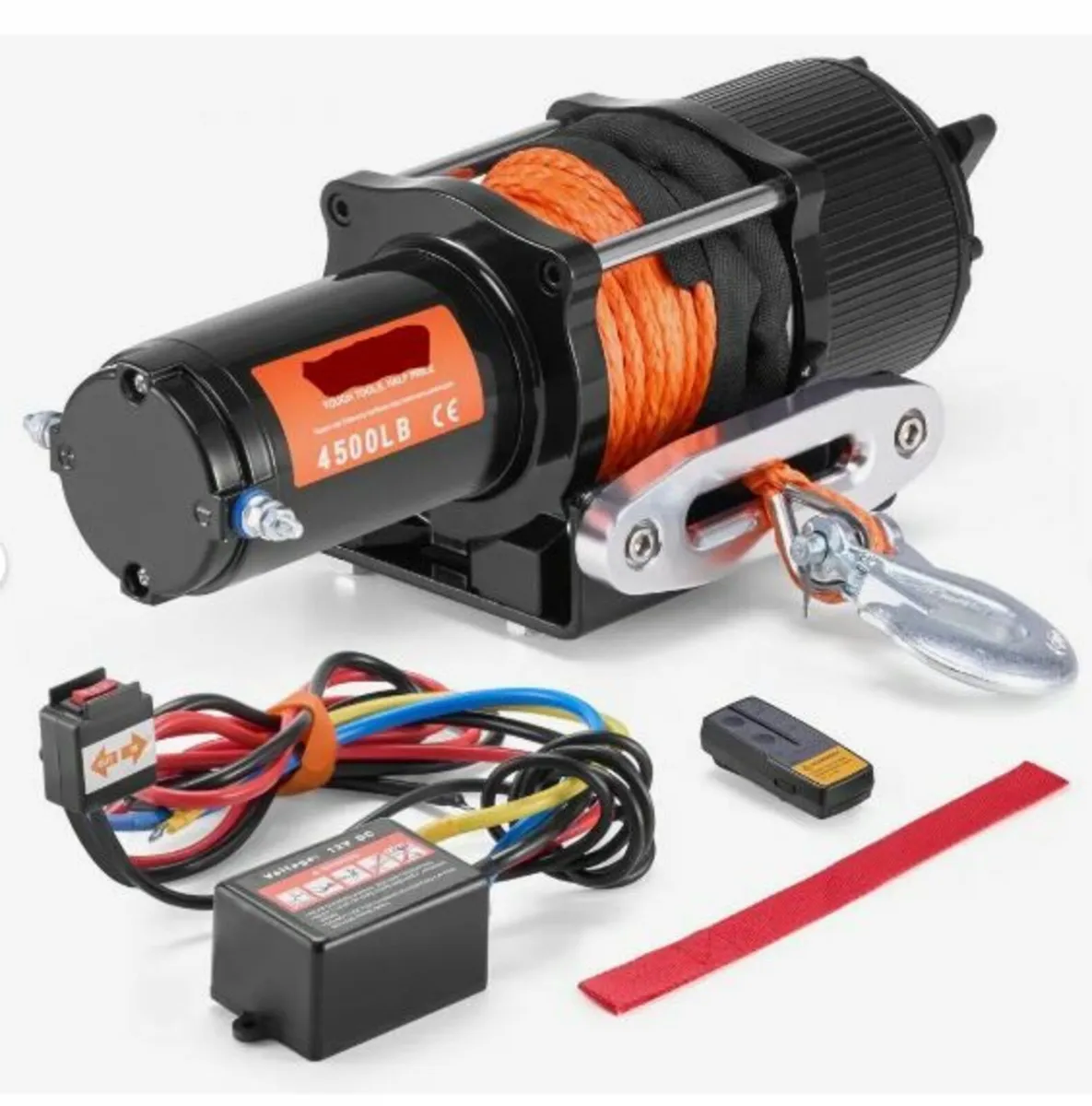 Electric Winch ATV UTV 4500 lb Synthetic Rope - Image 1