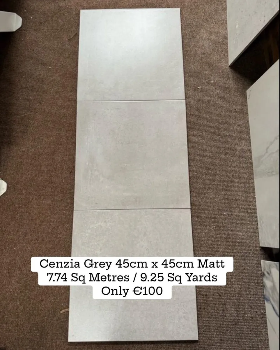 Joblot Tile Cenzia 43cm x 43cm Matt Grey