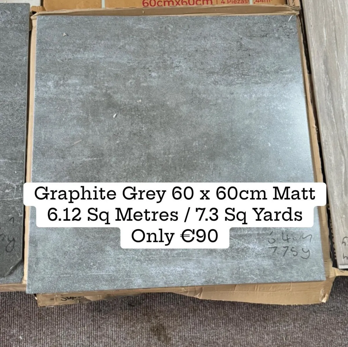 Joblot Graphite Grey 60 x 60cm