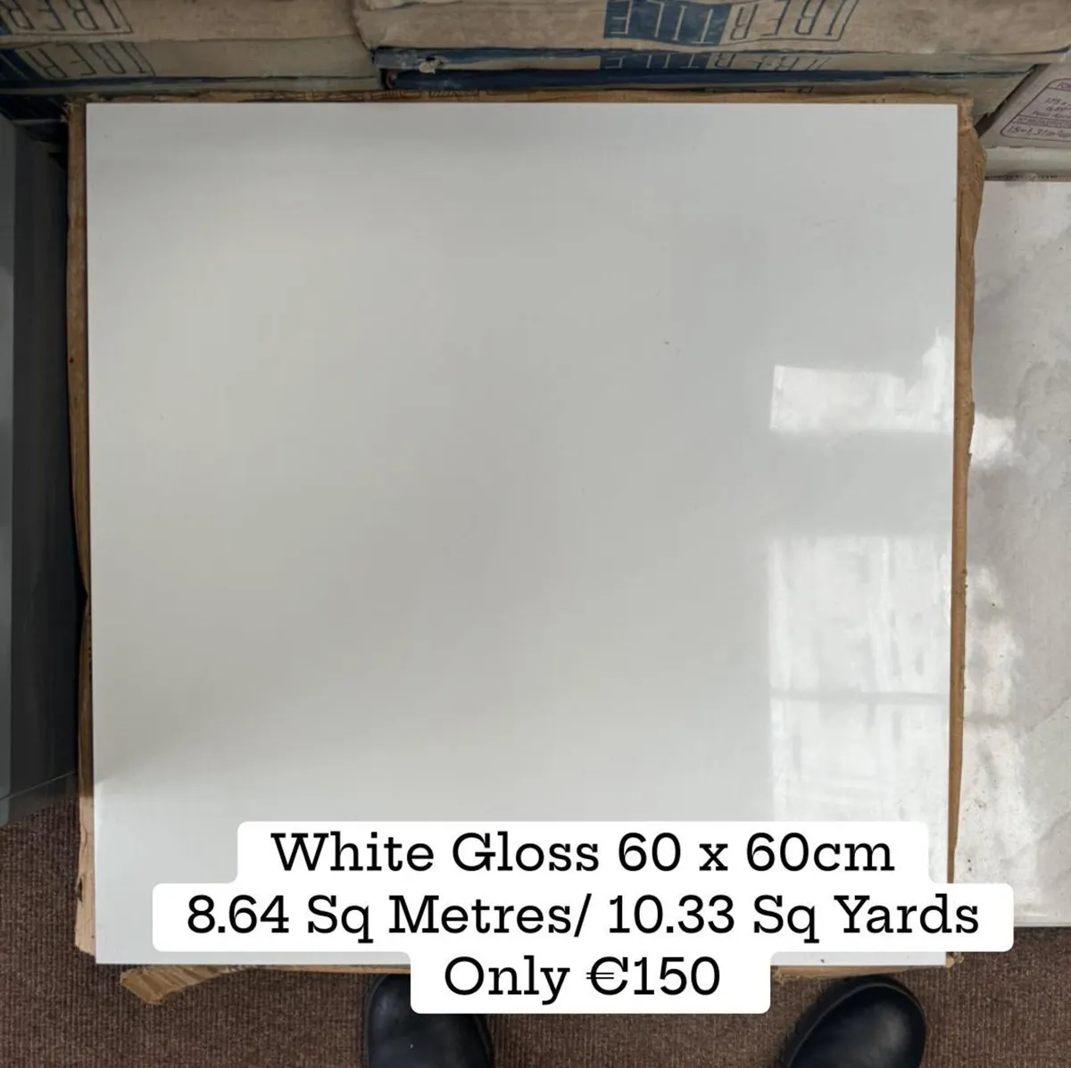 Joblot Tile White Gloss 60 x 60cm