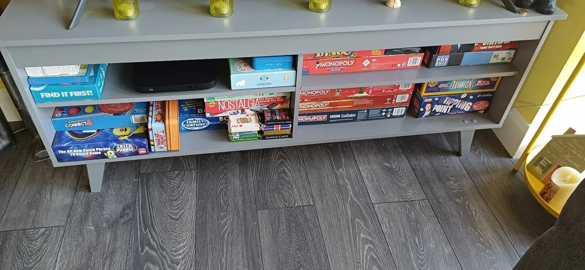 Tv stand and storage grey brand new needs assemble