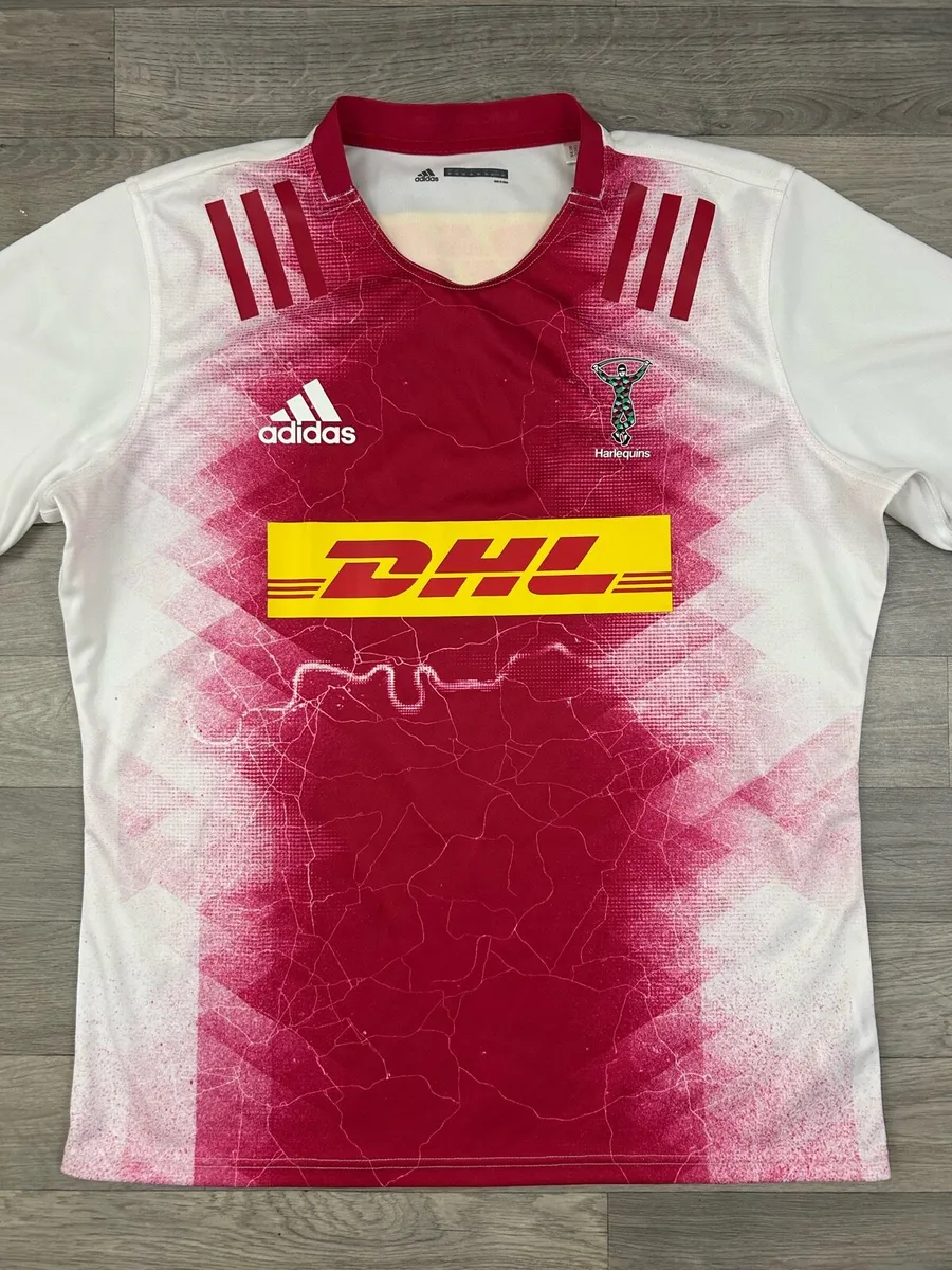 Adidas Harlequins Rugby Jersey Shirt Mens 2XL - Image 2