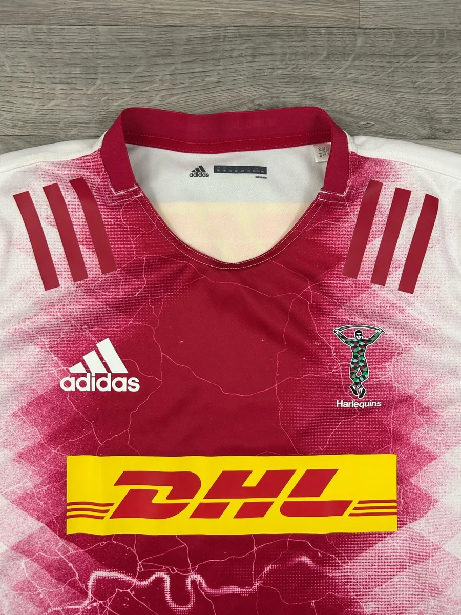 Adidas Harlequins Rugby Jersey Shirt Mens 2XL - Image 3